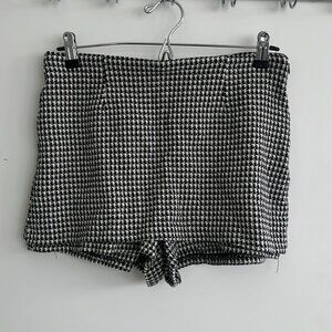 Zara Houndstooth High-rise Skort, Size L